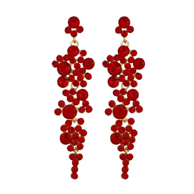 Temperament Rhinestone Teardrop Earrings for Women