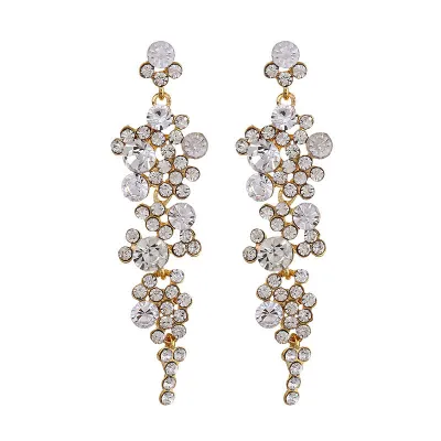 Temperament Rhinestone Teardrop Earrings for Women