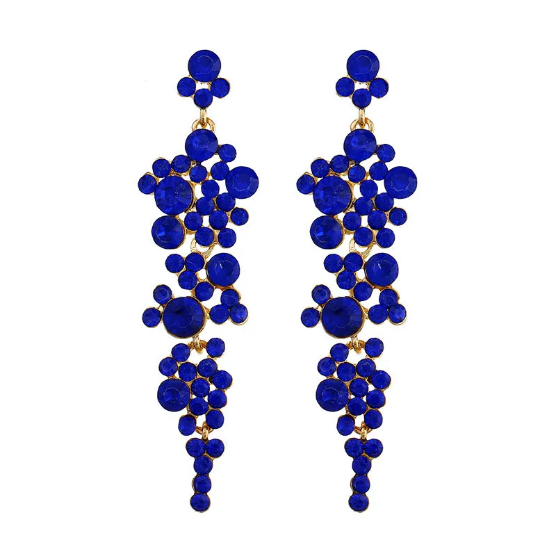 Temperament Rhinestone Teardrop Earrings for Women