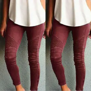 XL-5XL Plus Size Women Casual Solid Color Tight Pencil Pants High Waist Cotton Blend