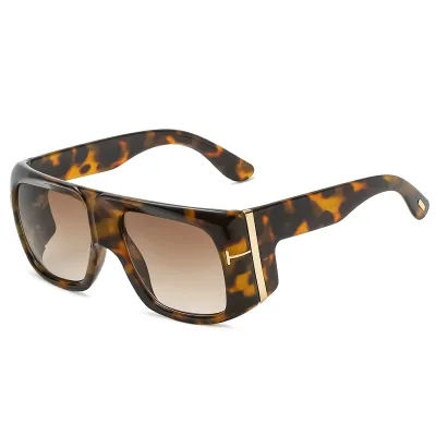 Retro Punk Big Frame Square Sunglasses PC Lens