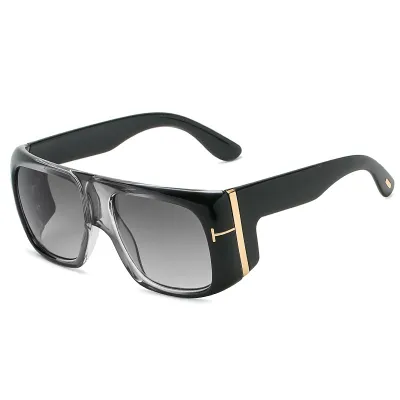 Retro Punk Big Frame Square Sunglasses PC Lens
