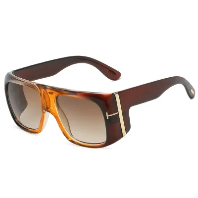 Retro Punk Big Frame Square Sunglasses PC Lens