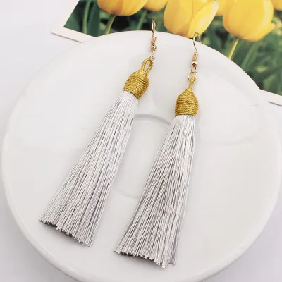 2pcs/set Women Retro Bohemian Tassel Earrings