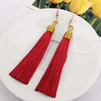 2pcs/set Women Retro Bohemian Tassel Earrings