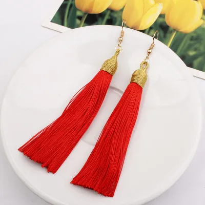 2pcs/set Women Retro Bohemian Tassel Earrings