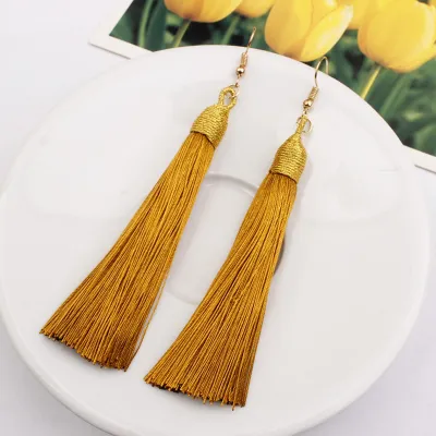 2pcs/set Women Retro Bohemian Tassel Earrings