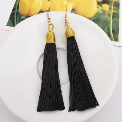 2pcs/set Women Retro Bohemian Tassel Earrings