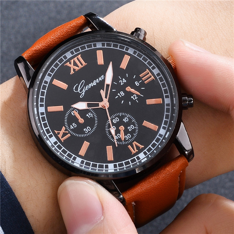 Wholesale Men Business Fake Three-eye Design Quartz Watch