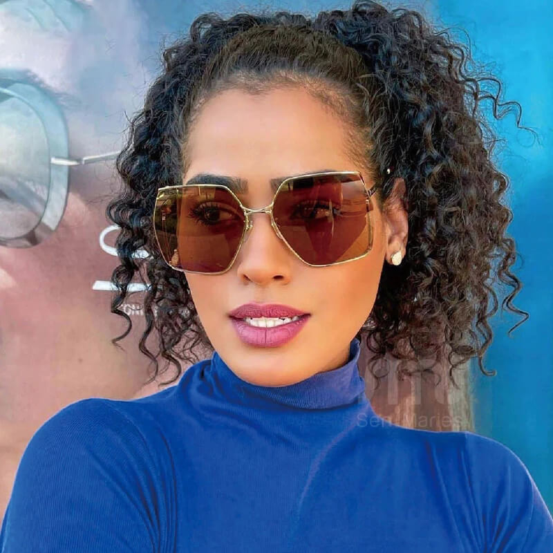 Wholesale Women Fashion Metal Hollow Design Sunglasses