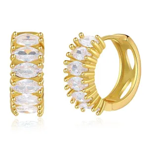 Retro Inlay Zircon Geometric Circle Stud Earrings for Women