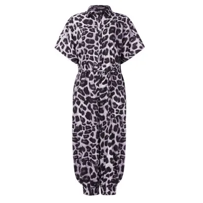 S-5XL Women Casual Single-breasted Loose Jumpsuits
