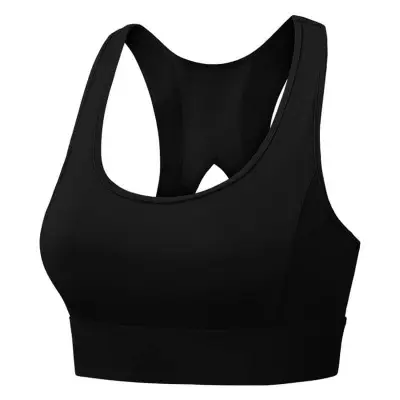 S-XL Women Fashion Solid Color Cut Out Mesh Sport Bra High Support