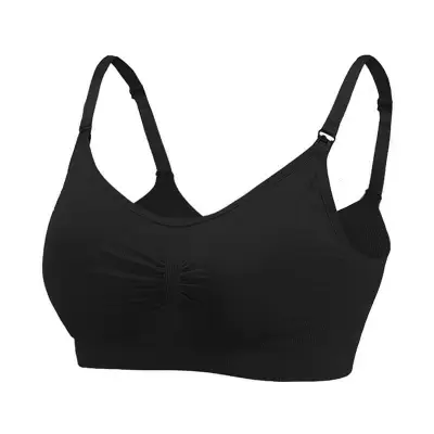 M-2XL Maternity Seamless Bralette Front Button Nursing Bra