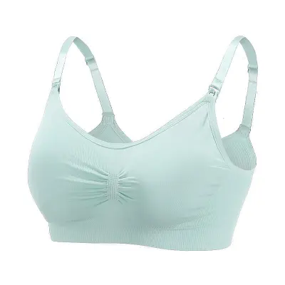 M-2XL Maternity Seamless Bralette Front Button Nursing Bra