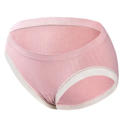 Maternity Basic Lace Color Blocking Breathable Panties
