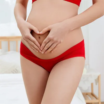 M-4XL Maternity Basic Solid Color Breathable Cotton Panties