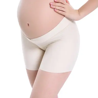 M-3XL Maternity Basic Solid Color V Shape Breathable Boxer Shorts