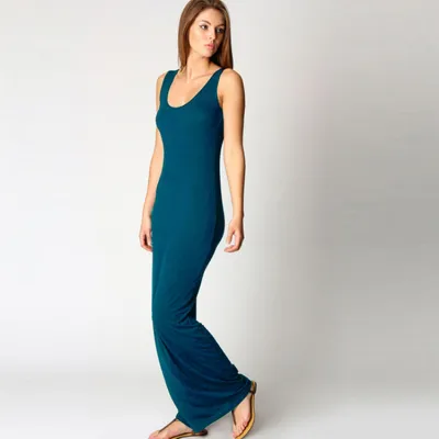 Women Sleeveless Sling Maxi Dress Casual Street Solid Color