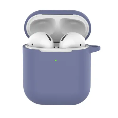Simple Style Solid Color Shockproof Silicone AirPods 2 Protector Case