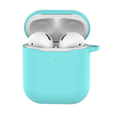 Simple Style Solid Color Shockproof Silicone AirPods 2 Protector Case