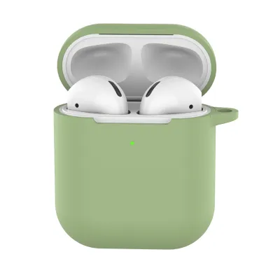 Simple Style Solid Color Shockproof Silicone AirPods 2 Protector Case