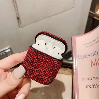 Fashion Rhinestone Decor Design AirPods1 Earphone Protector Case