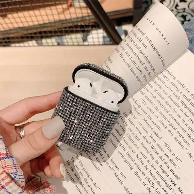 Fashion Rhinestone Decor Design AirPods1 Earphone Protector Case