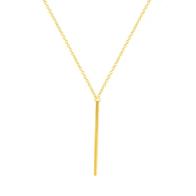 Metal Bar Decor Women Pendant Necklace Alloy 70cm