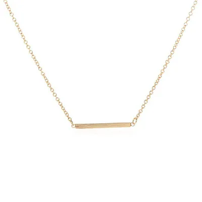 Simple Alloy Pendant Choker Necklace Metal Rod Design