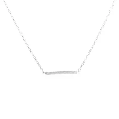 Simple Alloy Pendant Choker Necklace Metal Rod Design