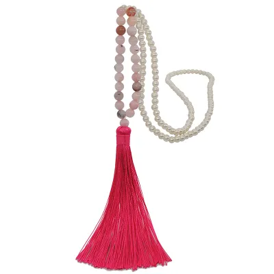 18 Colors Women's Natural Stone Pearl Decor Strand Necklace