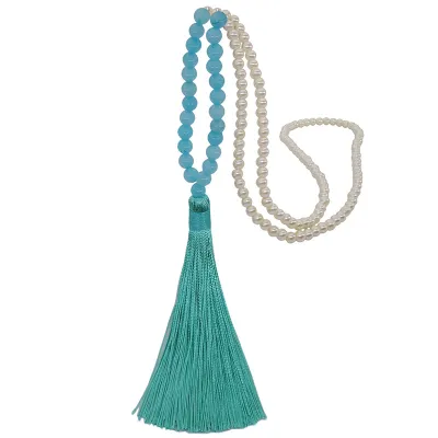 18 Colors Women's Natural Stone Pearl Decor Strand Necklace