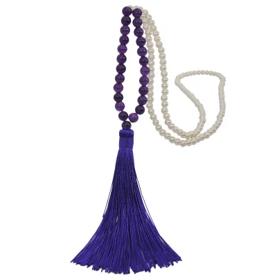 18 Colors Women's Natural Stone Pearl Decor Strand Necklace