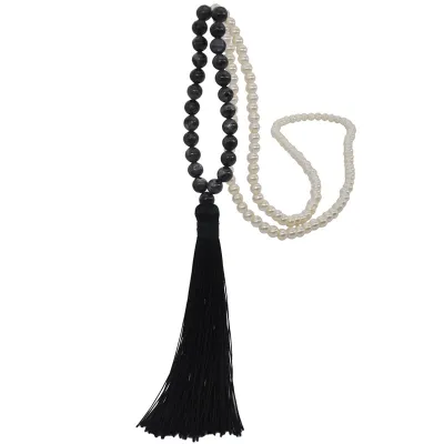 18 Colors Women's Natural Stone Pearl Decor Strand Necklace