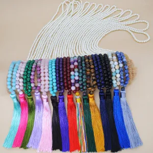18 Colors Women's Natural Stone Pearl Decor Strand Necklace