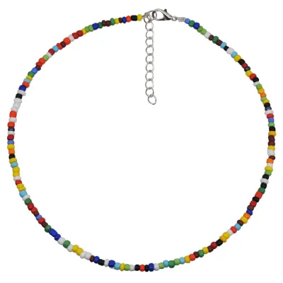 Handmade Beaded Women Alloy Choker Necklace