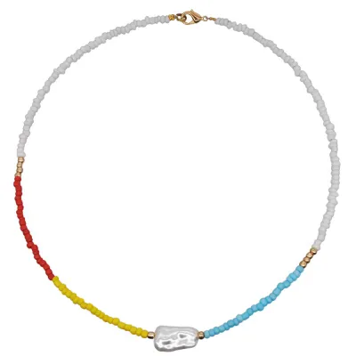Handmade Beaded Women Alloy Choker Necklace