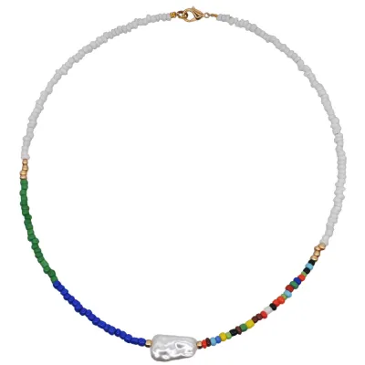 Handmade Beaded Women Alloy Choker Necklace