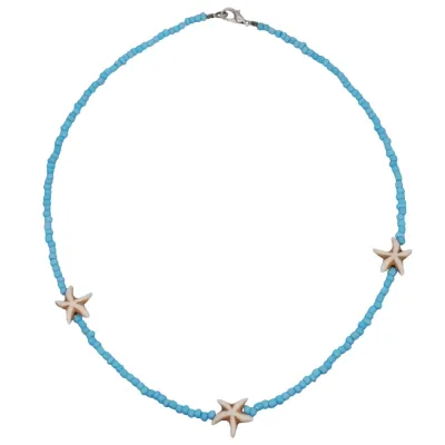 Handmade Beaded Women Alloy Choker Necklace