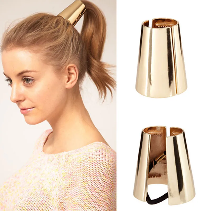 Women's Geometric Alloy Elastic Hair Band Metal Hair Claw