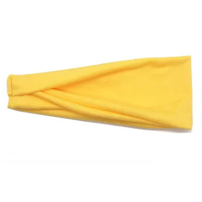 Men Women Unisex Fitness Sports Solid Color Fabric Headband