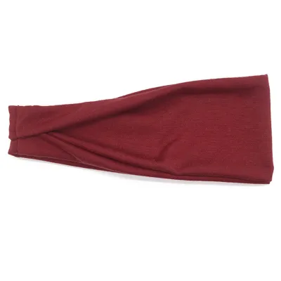 Men Women Unisex Fitness Sports Solid Color Fabric Headband