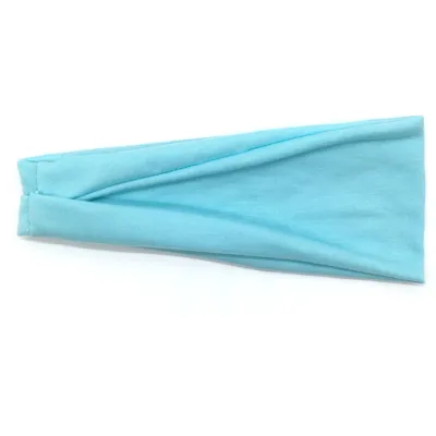 Men Women Unisex Fitness Sports Solid Color Fabric Headband