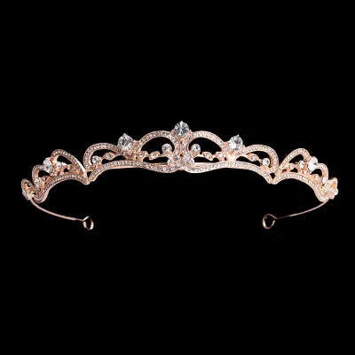 Retro Crown Rhinestone Decor Bridal Hair Comb for Party Wedding