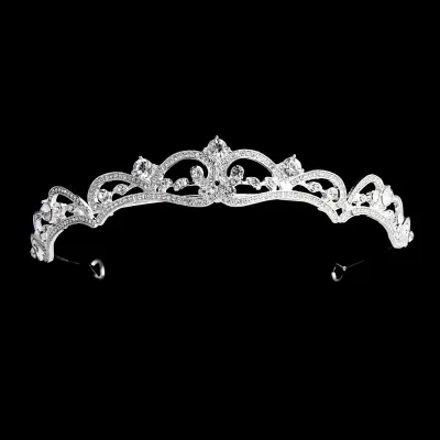 Retro Crown Rhinestone Decor Bridal Hair Comb for Party Wedding