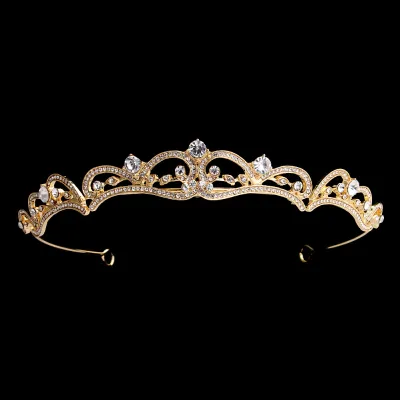 Retro Crown Rhinestone Decor Bridal Hair Comb for Party Wedding