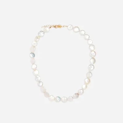 Creative Geometric Pearl Decor Women Choker Box Chain Necklace
