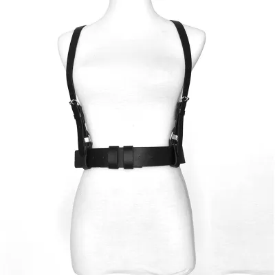 Women Fashion Suspenders Design PU Leather Square Buckle Wild Belt 65CM