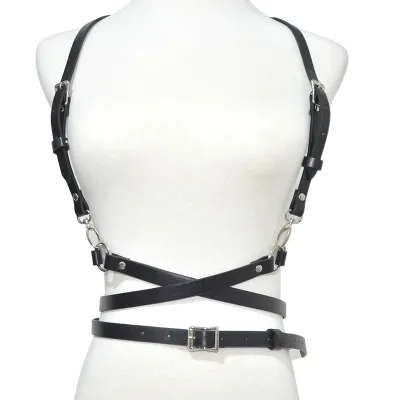 Women Fashion Suspenders Design PU Leather Square Buckle Wild Belt 65CM